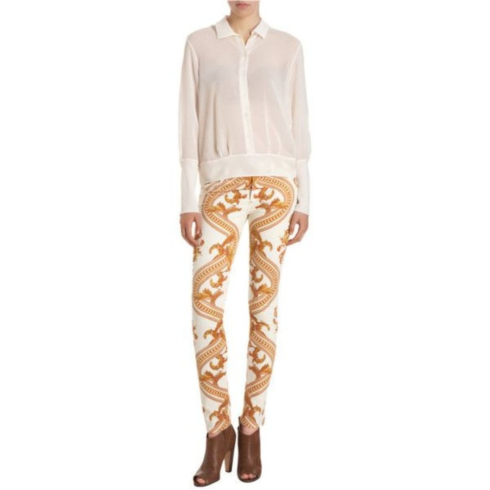 COH The Avedon Ultra Skinny Gold Velvet Jeans 26 - Picture 8 of 9